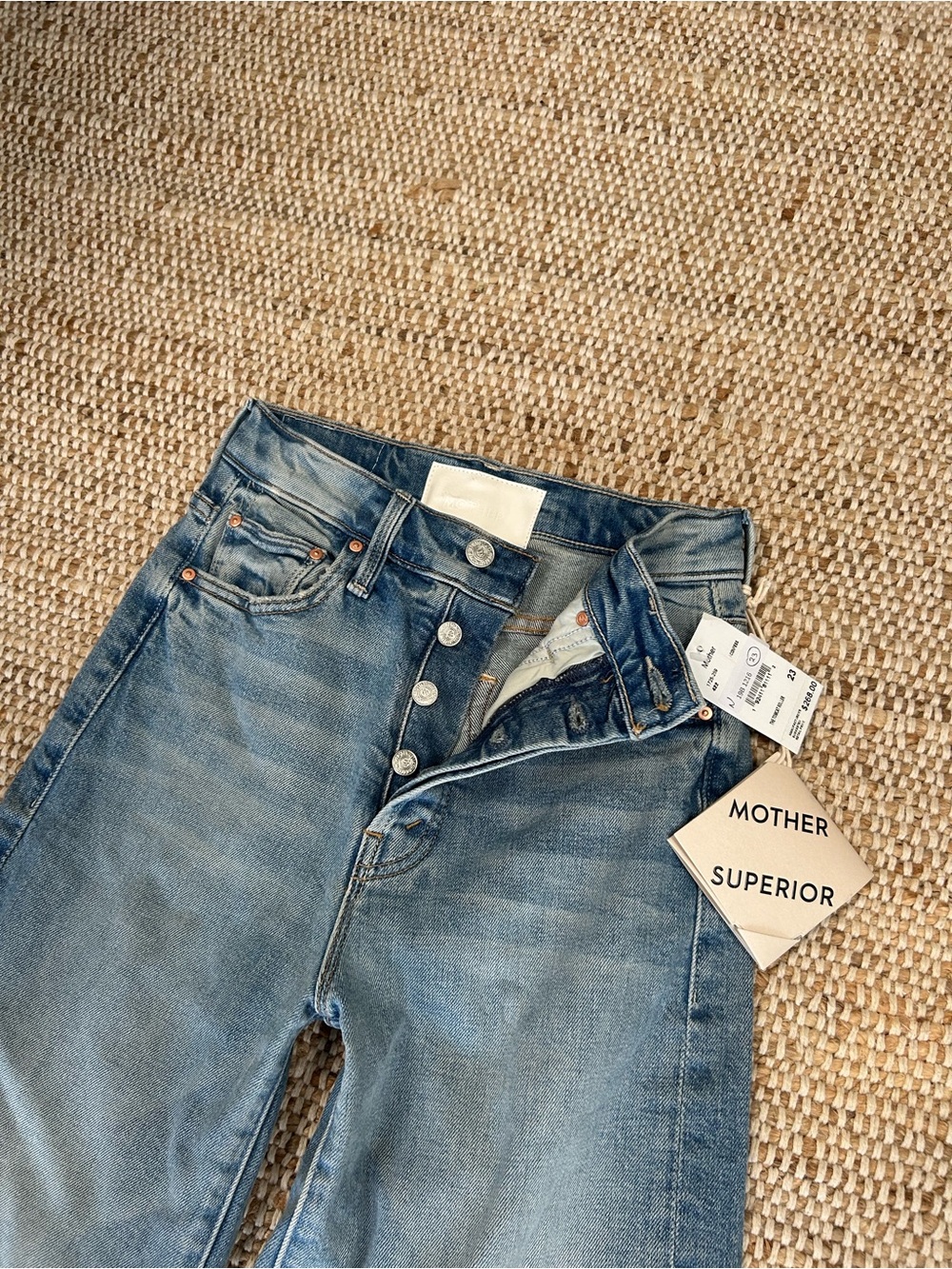 MOTHER SUPERIOR Tomcat Roller Anthropologie “I confess” High-Rise Wide Leg Jeans - Picture 9 of 16
